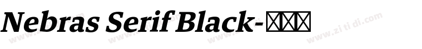 Nebras Serif Black字体转换